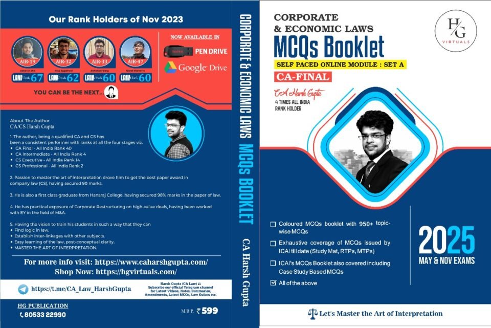 MCQ Booklet - CA Final SPOM Set A - Image 3
