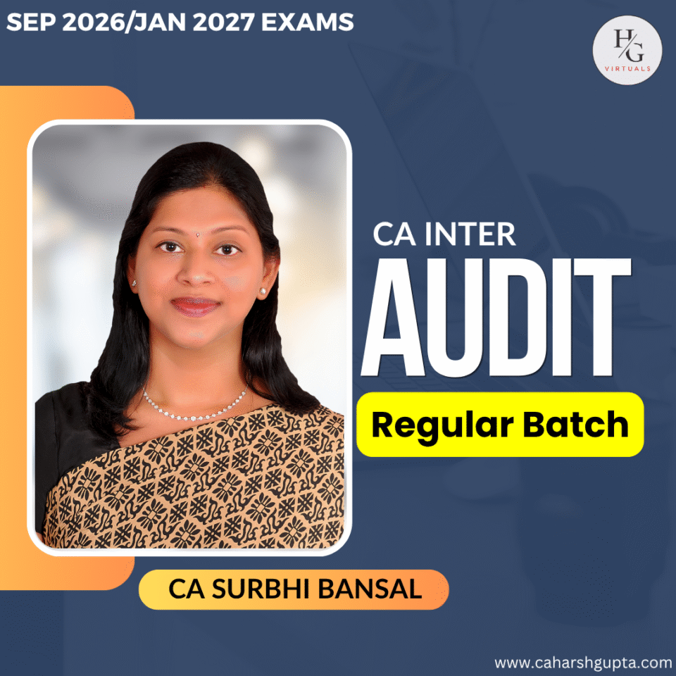 CA Inter Audit Regular Batch by CA Surbhi Bansal | Sep 2026 & Jan 2027 Exams
