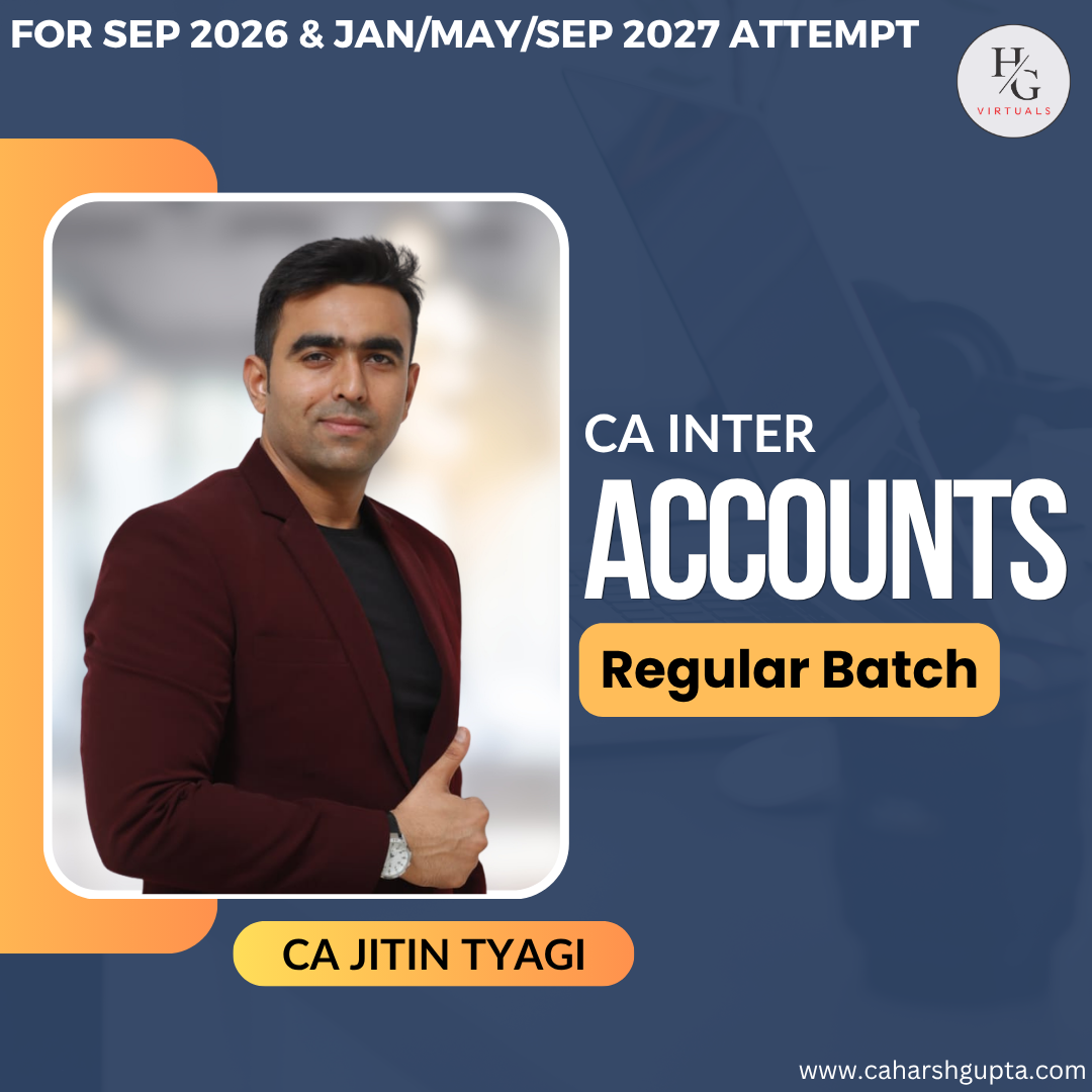 Advance Accounts | CA Jitin Tyagi | Jan/May/Sep 2026
