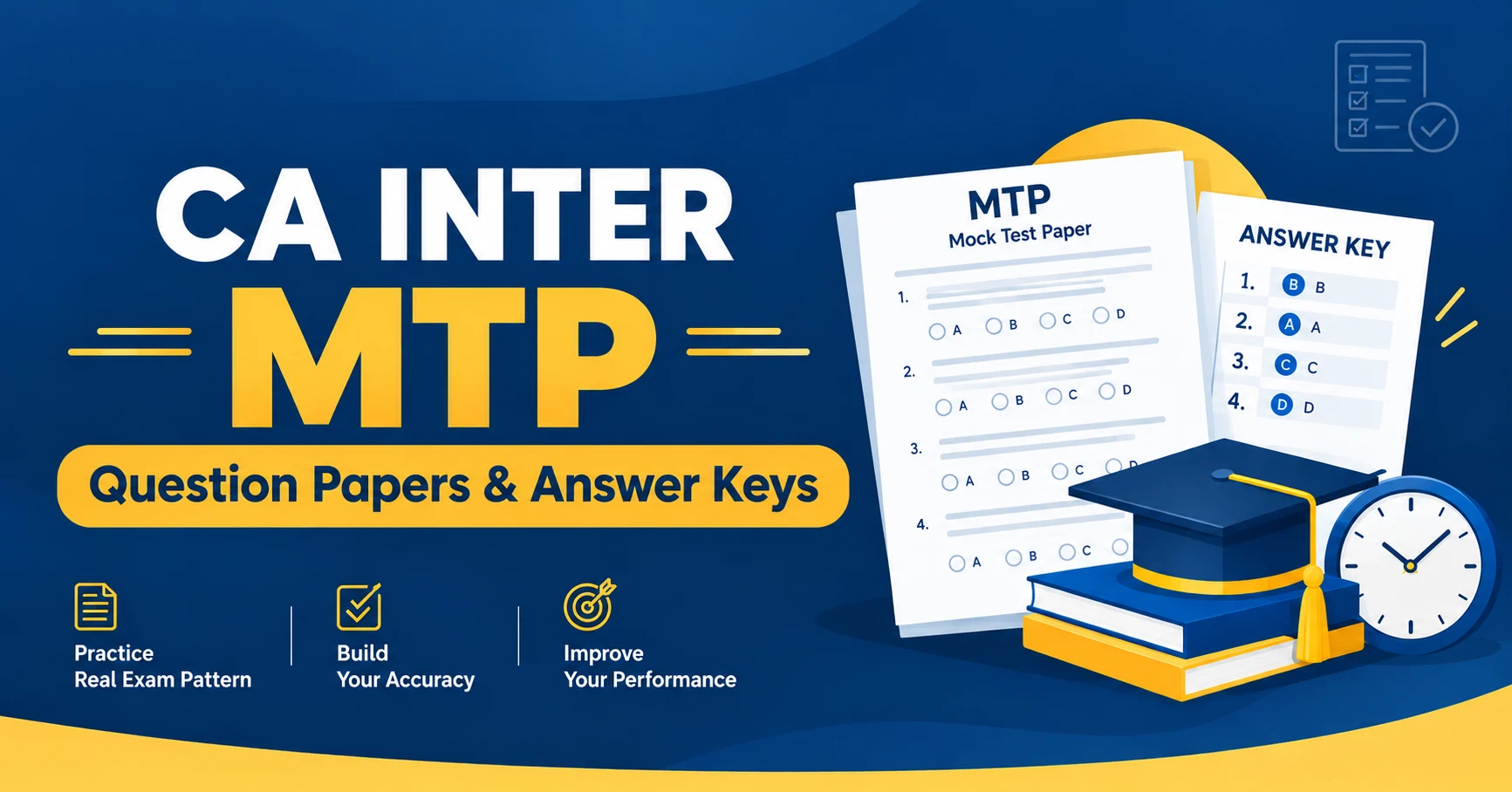 CA Inter MTP question papers and answer keys