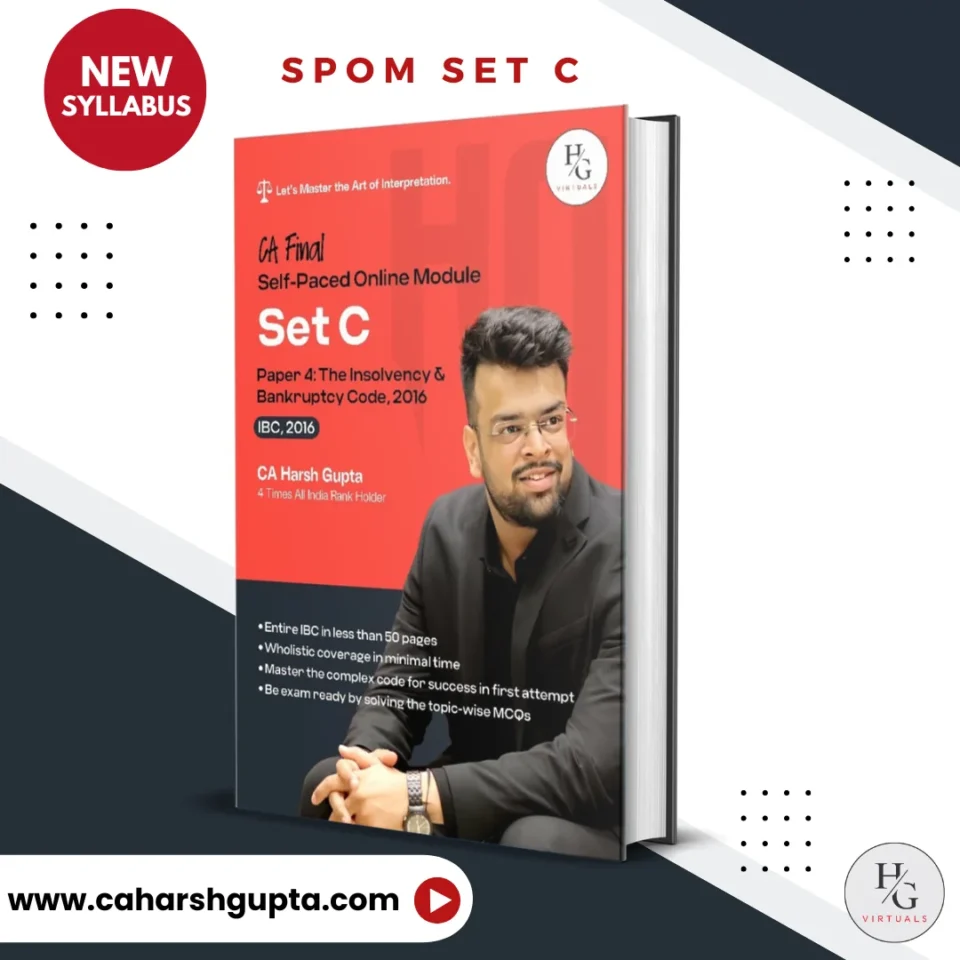 CA Final SPOM Set C Insolvency and Bankruptcy Code book by CA Harsh Gupta