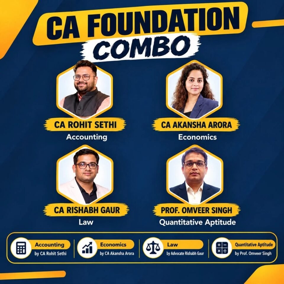 CA Foundation | All Subject Combo | Omveer Singh, CA Askansha Arora, Rishabh Gaur & CA Rohit Sethi