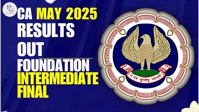 Graphic with the ICAI emblem and the text CA May results out for Foundation, Intermediate and Final