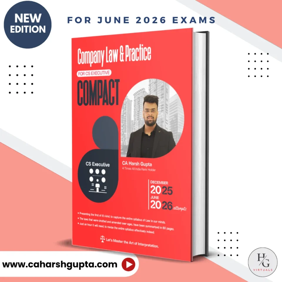 CS Executive Company Law and Practice Compact book, new edition for June 2026 exams