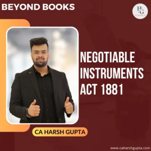 Negotiable Instruments Act 1881 course by CA Harsh Gupta